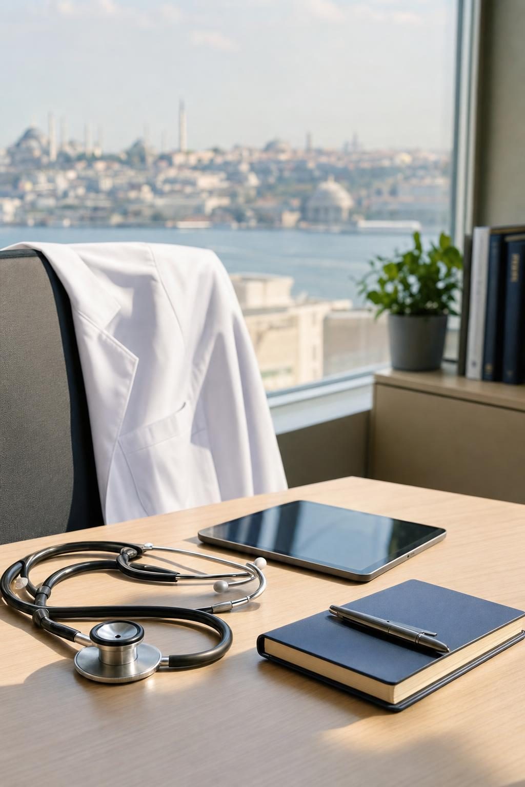 Bureau de consultation d’un médecin dans une clinique d’Istanbul