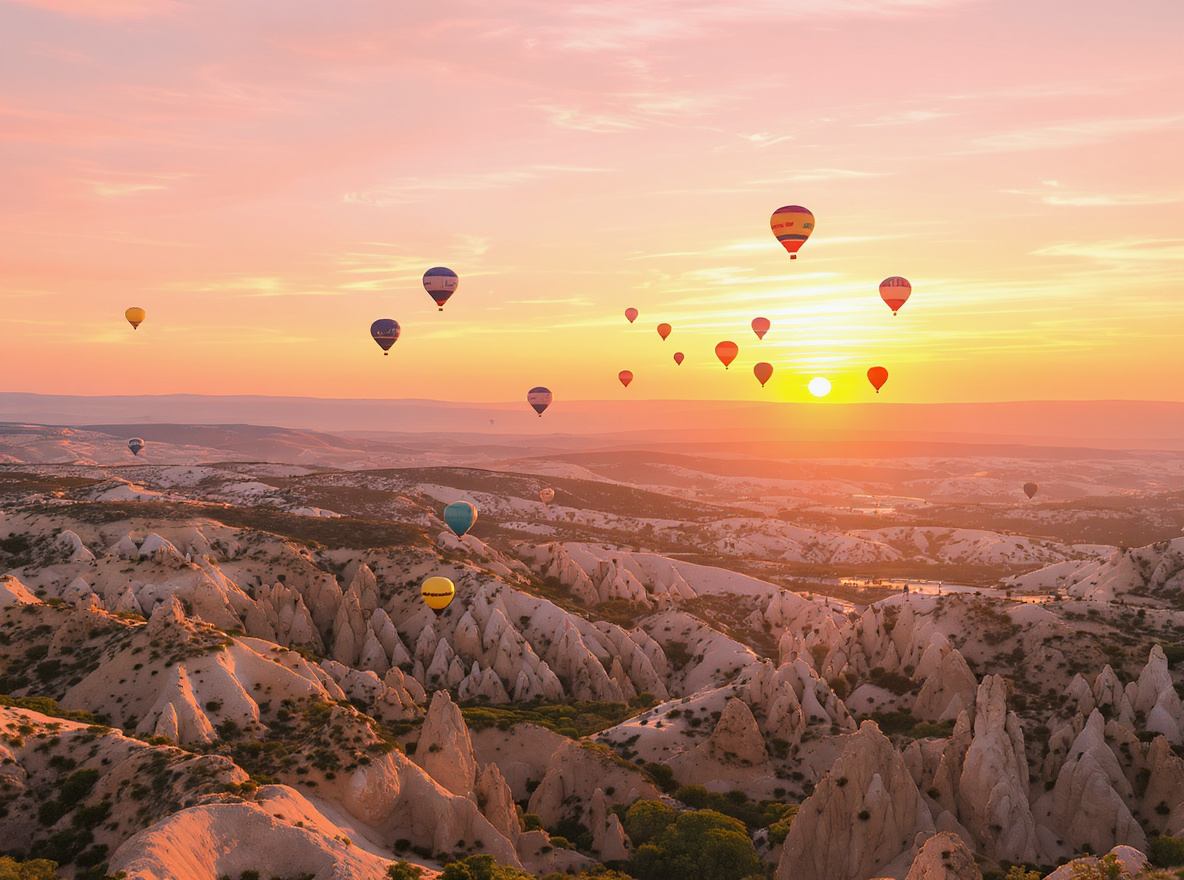 Red Valley sunset in Cappadocia